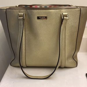Gold kate spade tote